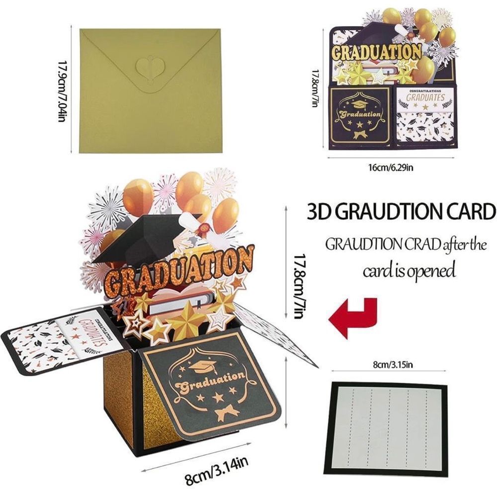 NWT Graduation Gift Congratulations Greeting Card - Creative 3d Graduation Card - Picture 4 of 8